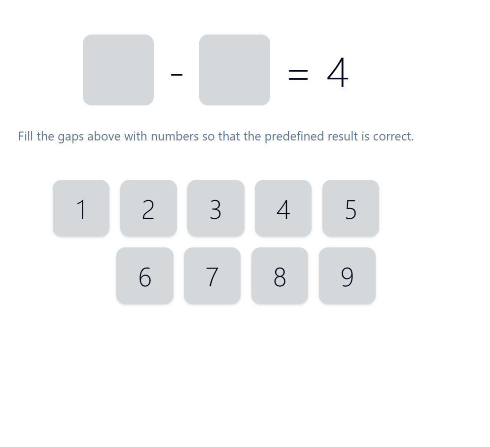 Cut-e Basic Numerical Comprehension (scales eql) test showing a mental arithmetic question with answer options