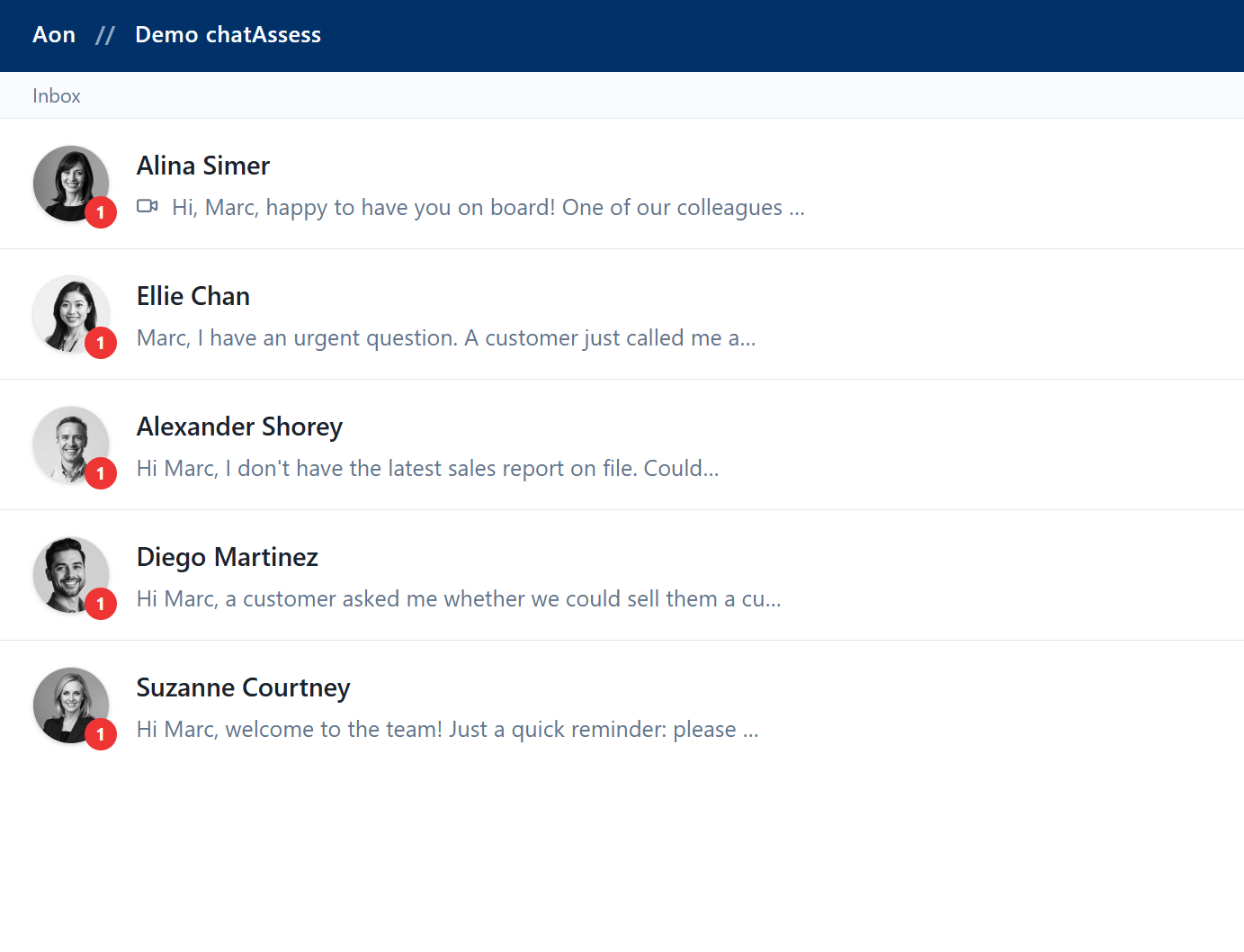 Cut-e Gamified Situational Judgement Test (chatAssess) showing a chat-style work scenario with response options