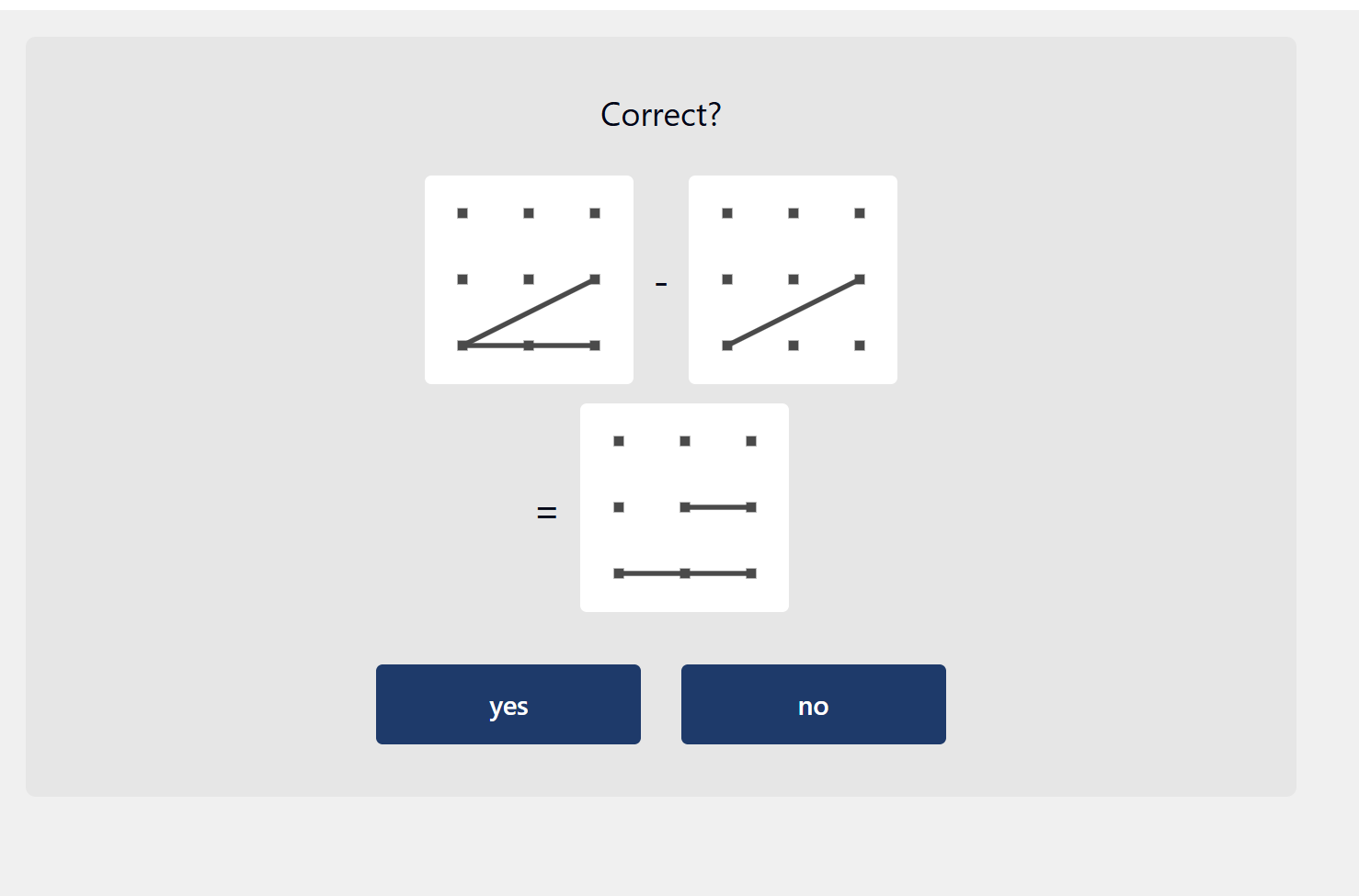 Cut-e Working Memory (gridChallenge) test showing a grid pattern to memorise and reproduce